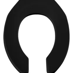 Mayfair by Bemis Round Black Plastic Toilet Seat