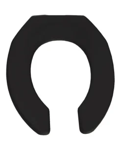 Mayfair by Bemis Round Black Plastic Toilet Seat