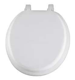 Mayfair by Bemis Round White Vinyl Toilet Seat