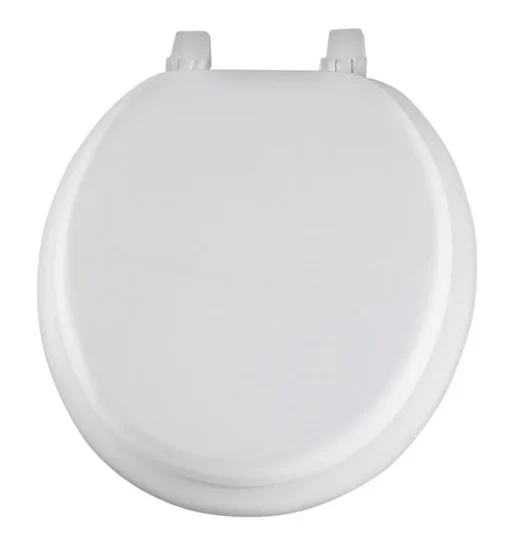 Mayfair by Bemis Round White Vinyl Toilet Seat