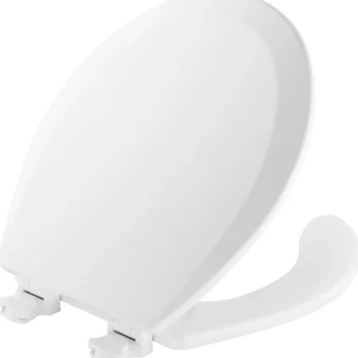 Mayfair by Bemis Round White Enameled Wood Toilet Seat