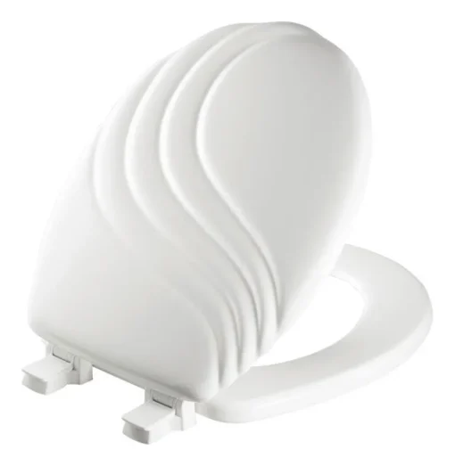 Mayfair by Bemis Swirl Round White Enameled Wood Toilet Seat