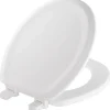 Mayfair by Bemis Traditional Round White Enameled Wood Toilet Seat