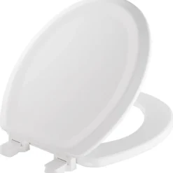 Mayfair by Bemis Traditional Round White Enameled Wood Toilet Seat