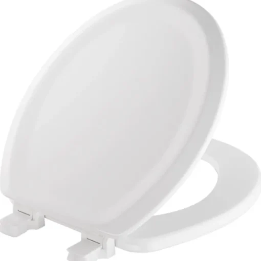 Mayfair by Bemis Traditional Round White Enameled Wood Toilet Seat
