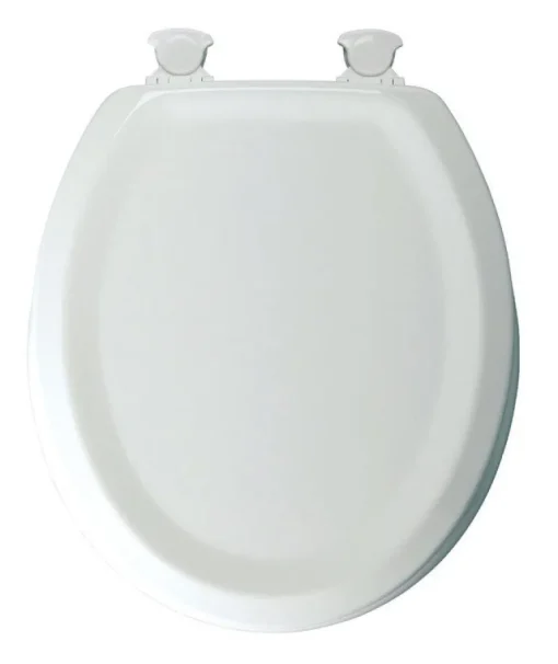 Mayfair by Bemis Traditional Round White Enameled Wood Toilet Seat