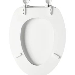 Mayfair by Bemis Westport Elongated White Enameled Wood Toilet Seat