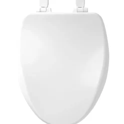 Mayfair Slow Close Elongated White Enameled Wood Toilet Seat