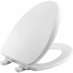 Mayfair Slow Close Elongated White Enameled Wood Toilet Seat