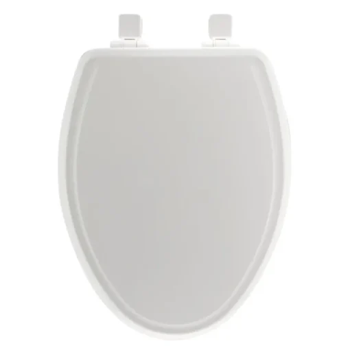 Mayfair Slow Close Elongated White Molded Wood Toilet Seat