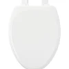 Mayfair Slow Close Elongated White Molded Wood Toilet Seat
