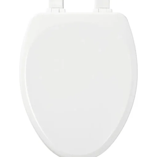 Mayfair Slow Close Elongated White Molded Wood Toilet Seat