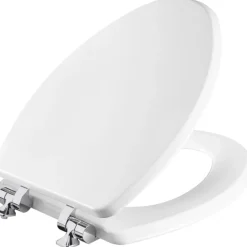 Mayfair Slow Close Elongated White Molded Wood Toilet Seat