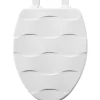 Mayfair Slow Close Elongated White Enameled Wood Toilet Seat
