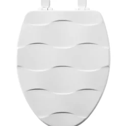 Mayfair Slow Close Elongated White Enameled Wood Toilet Seat
