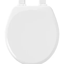 Mayfair Slow Close Round White Molded Wood Toilet Seat