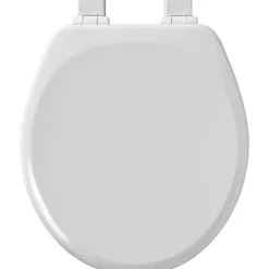 Mayfair Slow Close Round White Molded Wood Toilet Seat