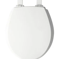 Mayfair Slow Close Round White Molded Wood Toilet Seat