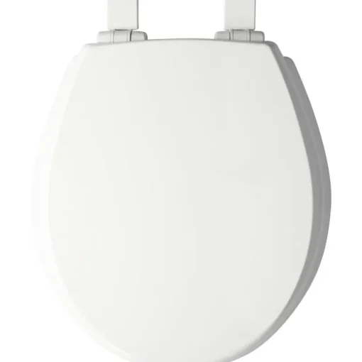 Mayfair Slow Close Round White Molded Wood Toilet Seat