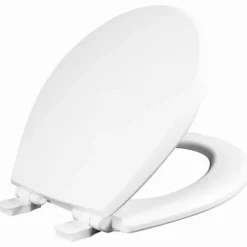 Mayfair Slow Close Round White Molded Wood Toilet Seat