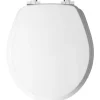 Mayfair Slow Close Round White Molded Wood Toilet Seat
