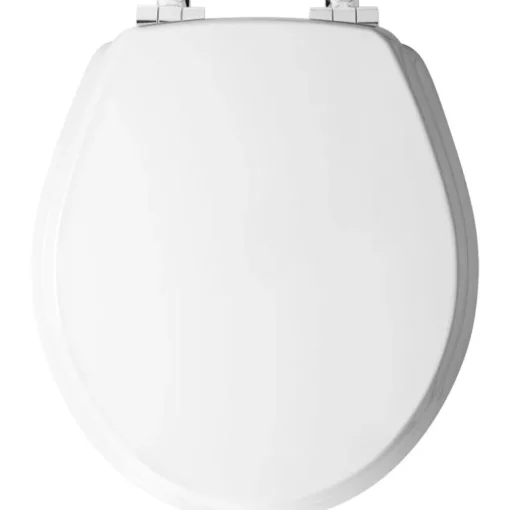 Mayfair Slow Close Round White Molded Wood Toilet Seat