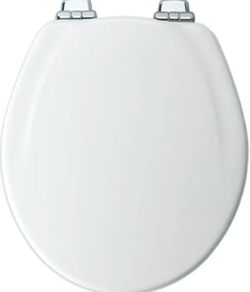 Mayfair Slow Close Round White Molded Wood Toilet Seat