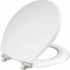 Mayfair Slow Close Round White Molded Wood Toilet Seat