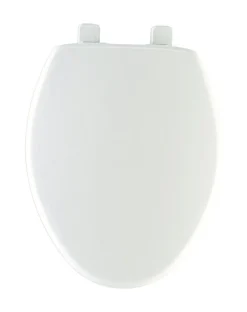 Mayfair White Plastic Elongated Closed Front Toilet Seat 18.63 L x 1.94 H x 14.31 W in.