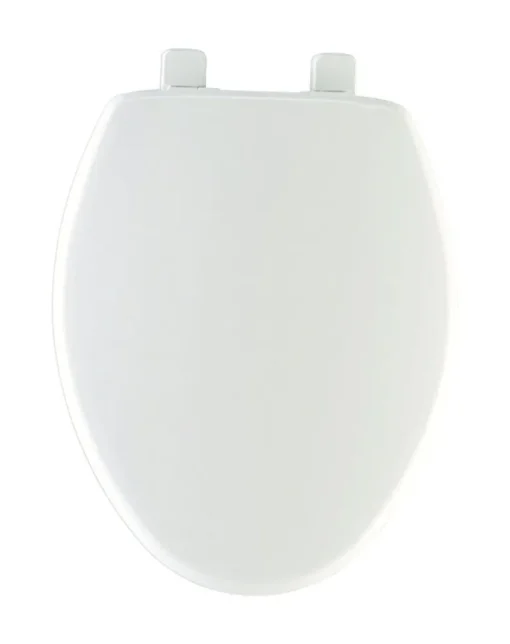 Mayfair White Plastic Elongated Closed Front Toilet Seat 18.63 L x 1.94 H x 14.31 W in.