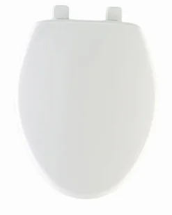 Mayfair White Plastic Elongated Closed Front Toilet Seat 18.63 L x 1.94 H x 14.31 W in.