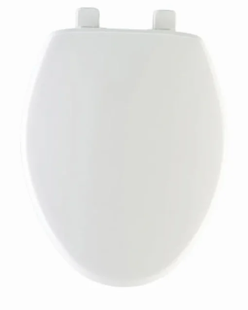 Mayfair White Plastic Elongated Closed Front Toilet Seat 18.63 L x 1.94 H x 14.31 W in.
