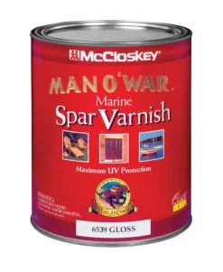 Mccloskey 80-6539 Qt 1 Quart Gloss Man O' War® Marine Spar Varnish Low Voc (Case Of 4)