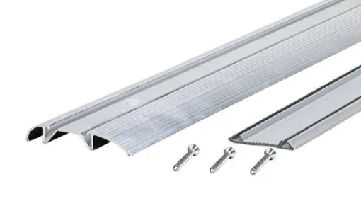 M-D BUILDING PRODUCTS 0.75 in. H X 3 in. W X 36 in. L Aluminum/Vinyl Low Threshold Silver