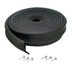 M-D BUILDING PRODUCTS Black Rubber Door Set Seal For Garage Doors 108 in. L X 1 in.