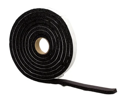 M-D BUILDING PRODUCTS Black Rubber Weather Stripping Tape For Doors and Windows 10 ft. L X 0.38 in.