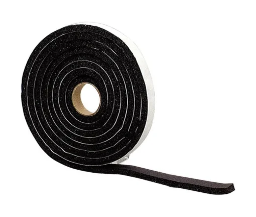 M-D BUILDING PRODUCTS Black Sponge Rubber Weather Stripping Tape For Windows 120 in. L X 0.38 in.