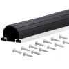 M-D BUILDING PRODUCTS Black Aluminum/Vinyl Weatherstrip For Garage Doors 108 in. L X 0.63 in.