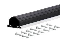M-D BUILDING PRODUCTS Black Aluminum/Vinyl Weatherstrip For Garage Doors 108 in. L X 0.63 in.