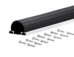 M-D BUILDING PRODUCTS Black Aluminum/Vinyl Weatherstrip For Garage Doors 108 in. L X 0.63 in.