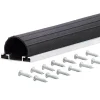 M-D Building Products Black Aluminum/Vinyl Weatherstrip For Garage Doors 216 in. L X 1.25 in.