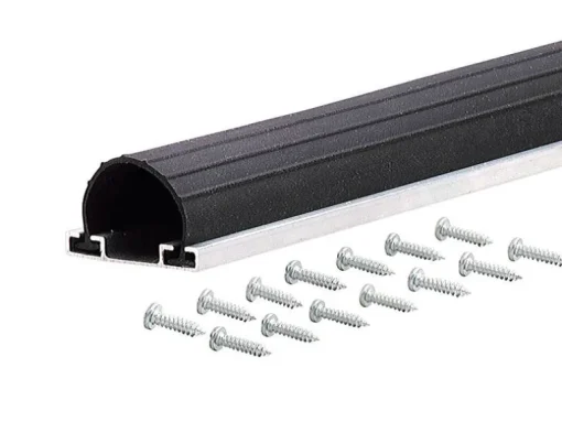 M-D Building Products Black Aluminum/Vinyl Weatherstrip For Garage Doors 216 in. L X 1.25 in.