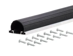 M-D Building Products Black Aluminum/Vinyl Weatherstrip For Garage Doors 216 in. L X 1.25 in.