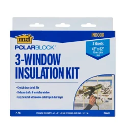 M-D BUILDING PRODUCTS Clear 3-Window Indoor Insulation Kit 42 in. W X 62 in. L