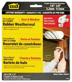 M-D BUILDING PRODUCTS PLATINUM White EPDM Rubber Foam Weatherstrip For Windows 204 in. L X 0.38 in.