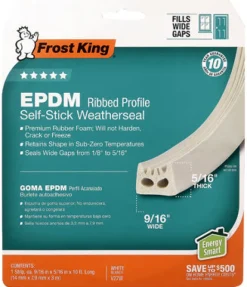 M-D BUILDING PRODUCTS White EPDM Rubber Foam Weatherstrip For Doors and Windows 10 ft. L X 0.31 in.