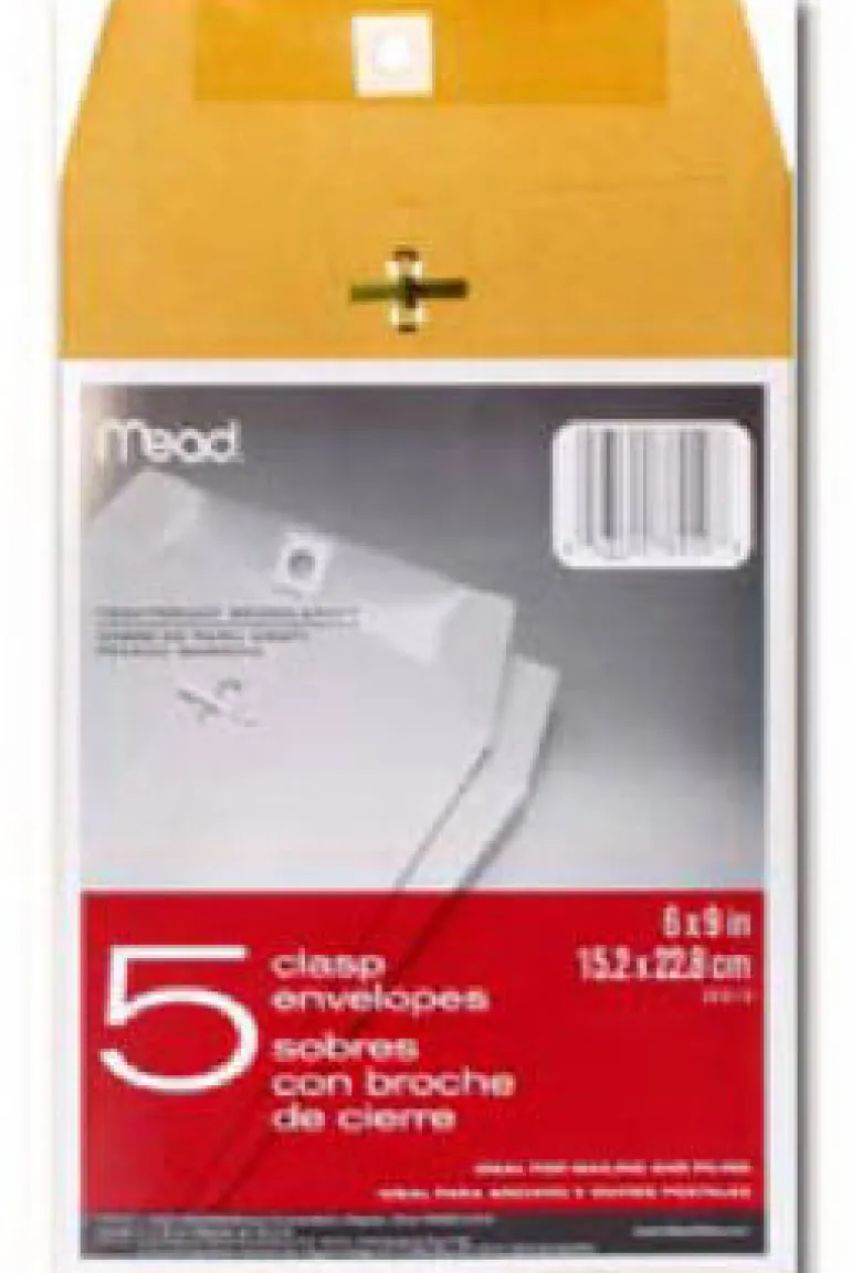 Mead 6 in. W x 9 in. L A10 Brown Envelopes 5 pk (Pack of 12)