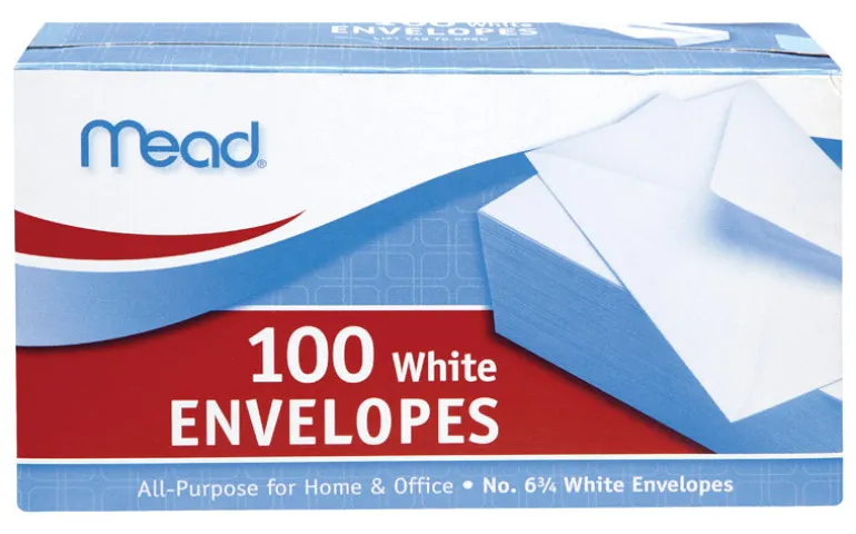 Mead 3.63 in. W x 6.75 in. L A6 White Envelopes 100 pk