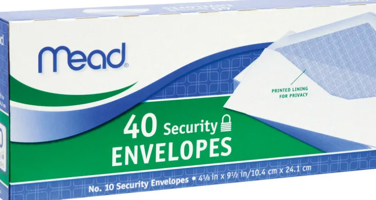 Mead 9.5 in. W x 4.12 in. L No. 10 Envelopes 40 pk