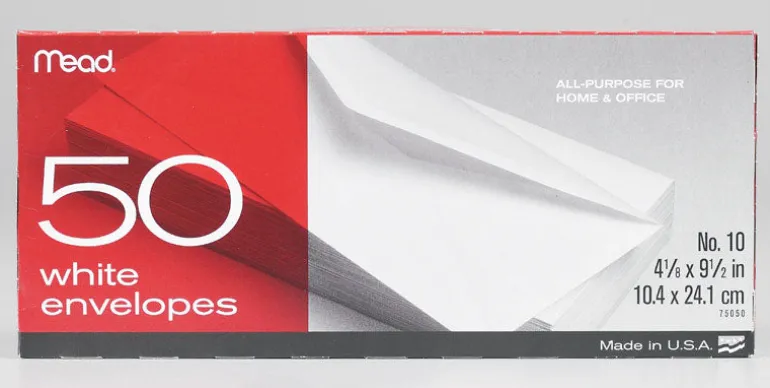 Mead 9.5 in. W x 4.12 in. L No. 10 Envelopes 50 pk